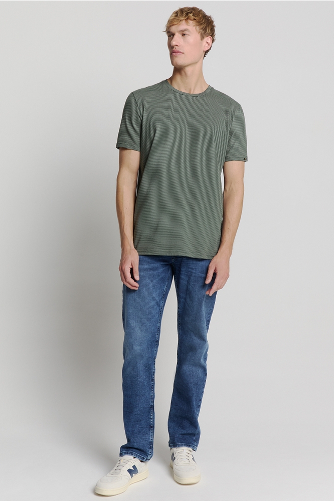 STRIPED CREWNECK T SHIRT 28340471 124 DARK STEEL